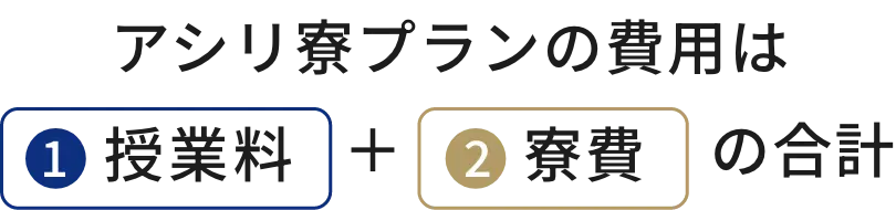 アシリ寮プランの費用の合計