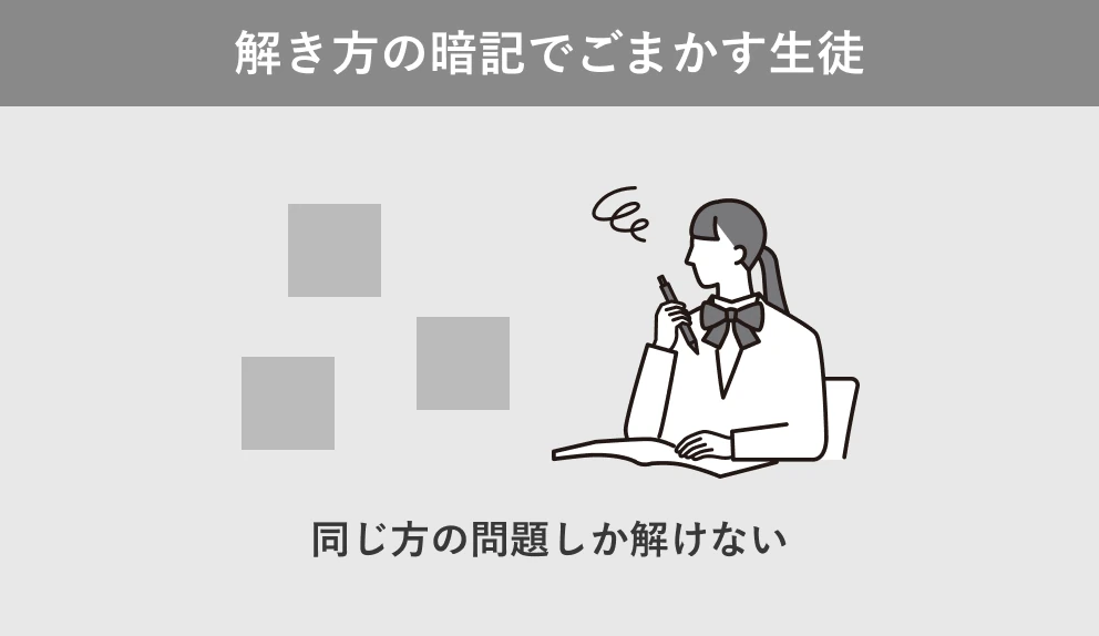 解き方の暗記でごまかす生徒